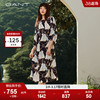 gant甘特2023春夏女士时尚，优雅法式印花船，领连衣裙4503255