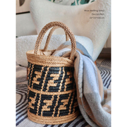 若奈家居！摩洛哥式全手工编织脏衣篮收纳篮花瓶套F包野餐篮创意