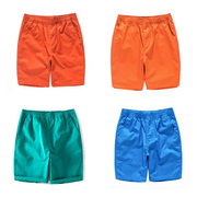 男女夏季新韩版男士糖果色沙滩裤，加肥加大码纯色，彩色五分短裤中裤