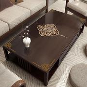 新中式桌垫防水防油防烫pvc餐桌，垫家用长方形透明软玻璃茶几桌布