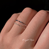 丝带 S925纯银开口波浪戒指 可调节扭纹戒子韩版时尚麻花食指指环