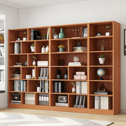 书柜置物架学生实木色，落地客厅组合书橱，书房柜子简约现代家用书架