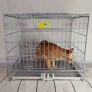 乐佳狗笼中小型犬带厕所加粗宠物笼室内便携折叠小兔笼鸡笼猫笼子