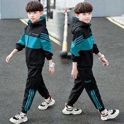 韩国男童大童男装套装春秋款2023男孩洋气两件套儿童运动服潮