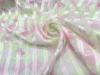 进口 垂感 半透粉色浅绿色格子剪花垂感雪纺布料 汉服衬衫连衣裙