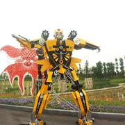 大型铁艺变形金刚模型金属摆件大黄蜂擎天柱户外雕塑米米机器人