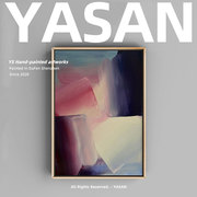 yasan现代简约抽象艺术手绘单幅油画大幅装饰画客厅玄关背景挂画