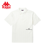 Kappa卡帕2023夏短袖男提花POLO休闲翻领半袖T恤衫K0D32PD05