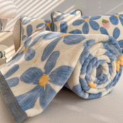 毛毯牛奶绒珊瑚法兰绒春秋夏季空调，盖被沙发盖毯公室午休小毯子