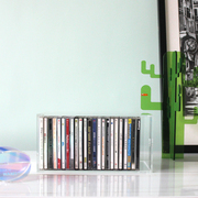 透明亚克力cd音乐专辑光碟整理盒，光盘盒碟片，无盖大容量桌面收纳盒