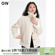 gw大码女装羊羔绒皮毛，一体皮扣外套2024冬季微胖mm机车棉服女