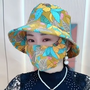 遮阳帽女夏季防晒防紫外线2024口罩一体遮脸骑行时尚太阳帽子