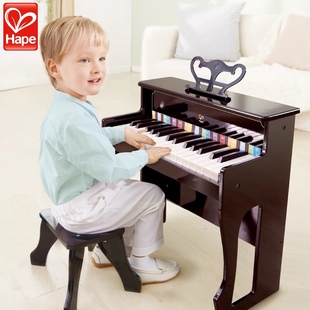 hape30键轻奢木质电钢琴，儿童早教益智音乐玩具电子琴，男女孩2岁+