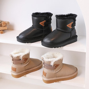 冬季儿童加绒加厚雪地靴，1-2-3岁宝宝棉靴4男童女童短靴中大童皮靴
