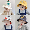 宝宝防晒帽子婴儿太阳帽男女，儿童婴幼儿渔夫帽，可爱超萌薄款遮阳帽