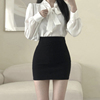 黑色ol职业包臀裙短款女夏半身裙2023韩版高腰，紧身性感百搭一步裙