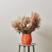 trashaus再生塑料花瓶矮款创意简约插花花器，现代小清新装饰品摆件