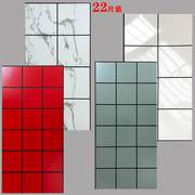 自粘3d立体铝塑板墙贴30x60仿瓷砖厨房卫生间阳台防油阻燃耐高温