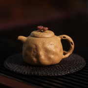 宜兴段泥紫砂茶壶迷你纯手工，小紫砂壶仿生器灵芝供春壶茶具