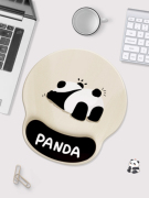 护腕鼠标垫手腕垫可爱熊猫防滑硅胶垫记忆棉，办公笔记本键盘手托