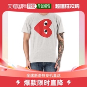 韩国直邮commedesgarcons男性，红色心形半袖短袖，t恤p1t26401