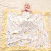 高档婴儿安抚豆豆毯双层加厚秋儿童绒毛毯空调毯新生宝宝盖毯凉10