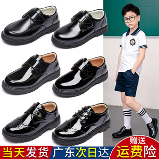 男童皮鞋黑色表演鞋演出鞋小皮鞋儿童学生，鞋英伦风软底单鞋