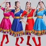 少数民族藏族舞蹈演出服装水袖女成人男款藏族服装广场舞表演服饰