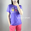 韩国FITSUM羽毛球服男士女士浅紫色运动速干透气短袖T恤5