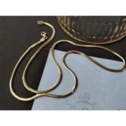意大利工艺软蛇骨18k黄金项链浅金色，au750蛇皮锁骨，链叠戴颈饰(戴颈饰)女款