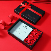 一周耳钉包装盒七夕礼物，戒指盒玫瑰花高级感礼物，盒送女友首饰礼盒