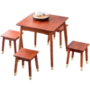 全实木餐桌轻奢家用饭桌，餐桌椅组合现代中式方桌小户型饭桌子餐椅