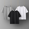 黑色t恤女宽松纯色，短袖2024夏季韩版体恤原宿风半袖上衣白色