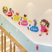 幼儿园楼梯墙面装饰贴画教室环境布置环创材料主题文化墙走廊创意