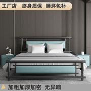 铁艺双人床1.8米简约现代加厚加固环保，床公寓出租房1.5米单人床