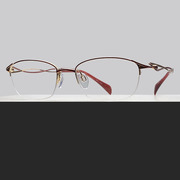 charmant夏蒙镜架，xl2936女士时尚半框超轻舒适光学近视眼镜框