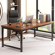 米昊(mihao)电脑桌书桌，钢木桌带书架，一体现代简约多功能台