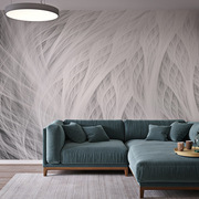 服装店墙纸北欧风壁纸客厅电视背景墙壁画现代简约墙布羽毛3d