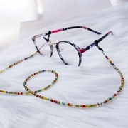 时尚挂脖眼镜链条韩国简约复古水晶串珠眼镜链条眼镜链金属