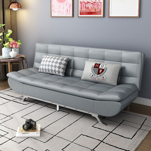 北欧小户型科技布免洗(布免洗)沙发，床现代简约简易三人位出租房客厅可拆洗