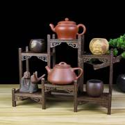 实木紫砂壶架子茶具，架置物架小型博古架鸡翅木，新中式展示架摆件