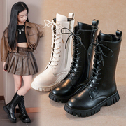 女童靴子冬季2023韩版马丁靴中大童小女孩，高筒靴宝宝公主长靴