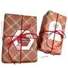 牛皮纸圣诞礼物雪梨，包装礼物生日系格纹，红色风ins包装纸格子