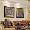 定制欧式轻奢客厅沙发背景墙装饰画餐厅玄关挂画抽象方形组合古典