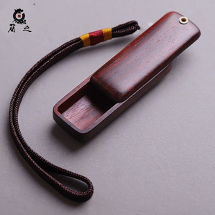 线香盒 印度小叶紫檀木装香的随身便携线香筒品香盒古风复古红木
