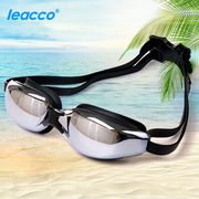 leacco力酷游泳眼镜度数，防雾防水大框时尚电镀，男女通用近视泳镜