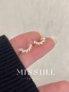MISSJILL·天使之翼｜小众精致设计闪耀通体925纯银耳钉耳饰高级