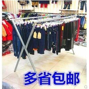 摆地摊货架专用落地折叠晾衣架夜市卖衣服架子服装店展示架摆摊架