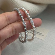 ceelyseess925纯银进口施家珍珠，手链·钻石·轻奢小众女手链