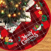 圣诞树地毯90cm家用小型围栏底座，围裙圣诞节装饰品，场景布置树裙布